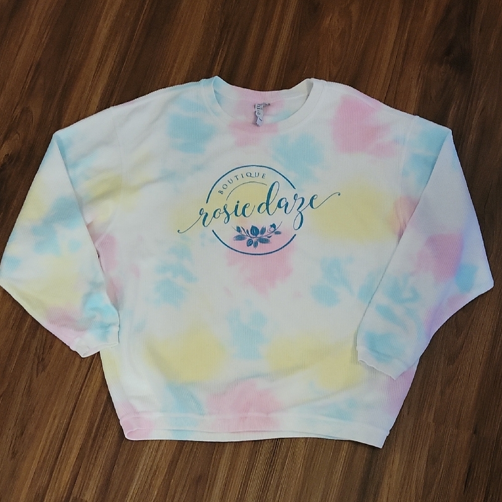 Rosie Daze Tie-Dye *soft* corded crew